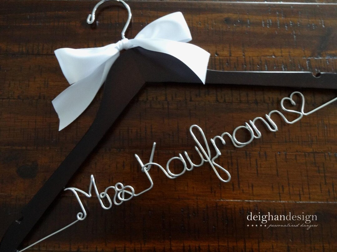 satin hangers for wedding dress Personalized Satin Bridal Hanger | Wedding Dress Hanger